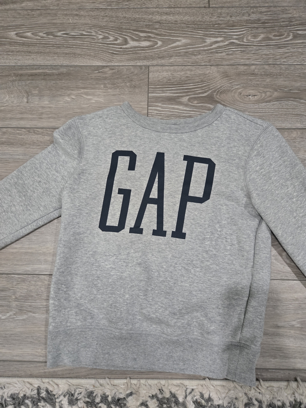 GAP Light Gray Sweatshirt with Navy Logo